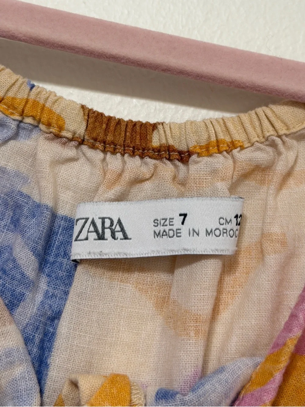 Zara Girl’s Tank Top Size 7 Kids Linen Tropical Beach Summer Spring